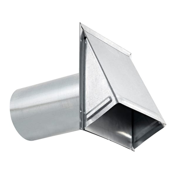 6 in. 26-Gauge Galvanized Steel Exhaust Wall Hood Vent with Damper and 11 in. Pipe
