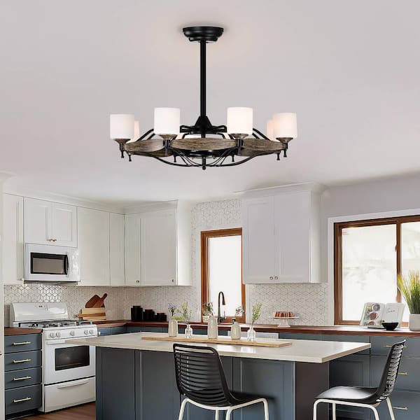 33 in. Smart Indoor Matte Black Ceiling Fan with Remote 33 in. Smart Indoor Matte Black Ceiling Fan with Remote