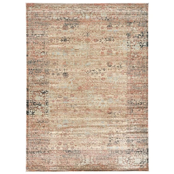 Seriate Beige 3 ft. x 5 ft. Traditional Vintage Area Rug