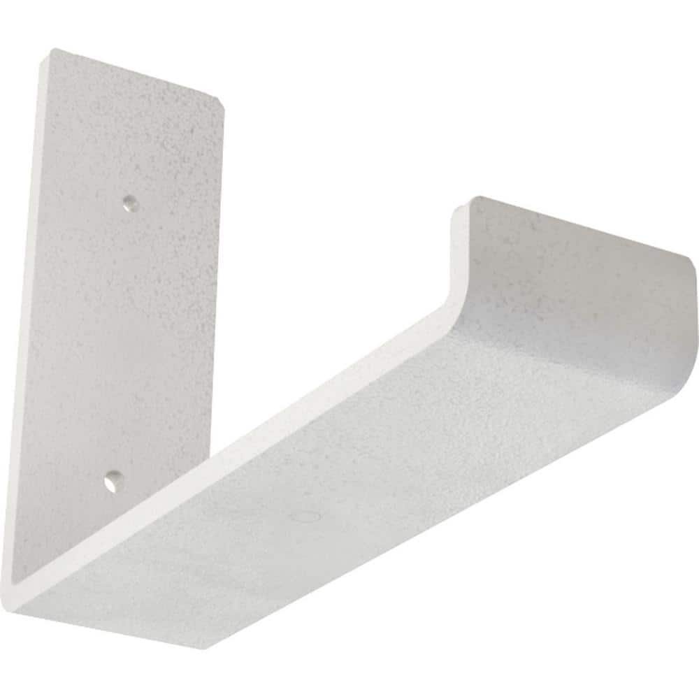 Hammered White Steel 6"x8" Countertop Shelf Bracket