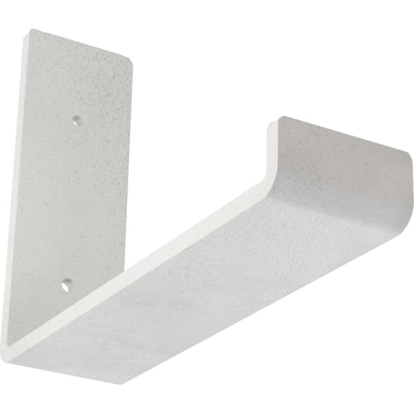 Ekena Millwork 2 in. x 6 in. x 8 in. Hammered White Steel Hanging Shelf Bracket