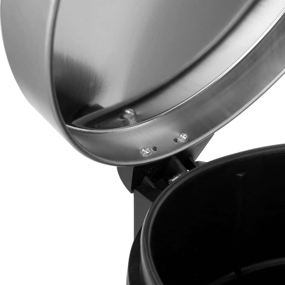Fingerprint Resistant Stainless Steel Pedal Trash Can Set