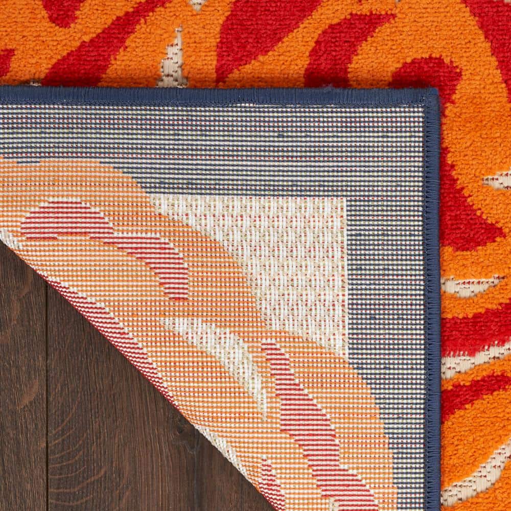 Multicolor Floral Synthetic Rectangular 7' x 10' Area Rug