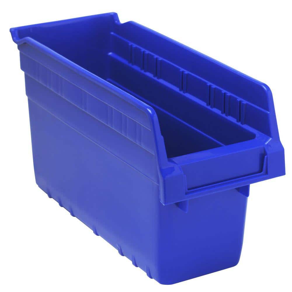 QUANTUM STORAGE SYSTEMS StoreMax 8 in. Shelf 1.8 Gal. Storage Tote in Blue (36Pack) QSB801BL