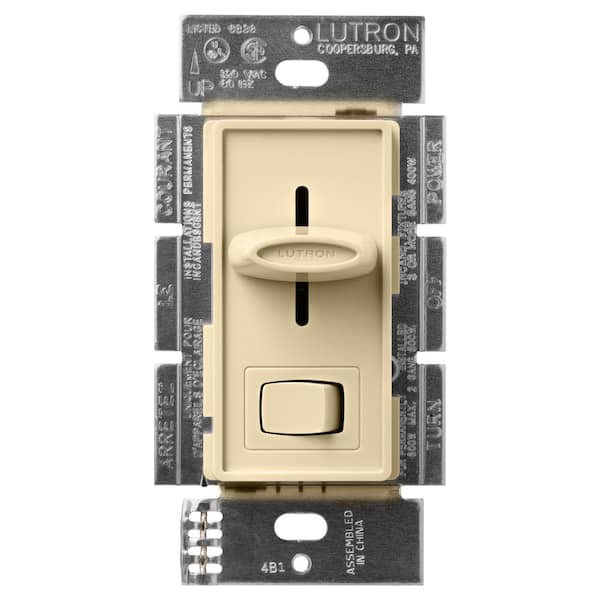 Lutron Skylark Dimmer Switch, with Preset, 600-Watt Incandescent/Single-Pole, Ivory (S-600P-IV)