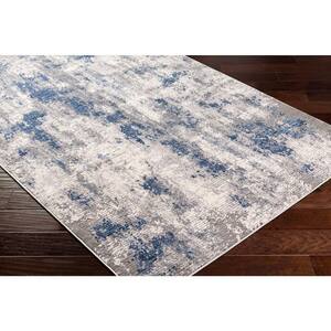 Alamo Gray Abstract 8 ft. x 10 ft. Indoor Area Rug