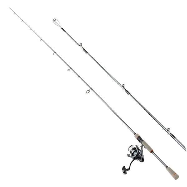 Rod and Fishing Reel Combo, 6.5 ft. Two-Piece Rods, 6+1 Ball Bearings, Steel Ceramic Guides, IM6 Fiberglass-Carbon Fiber
