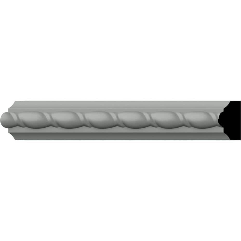 White Polyurethane Rope Panel Crown Moulding 94.5"