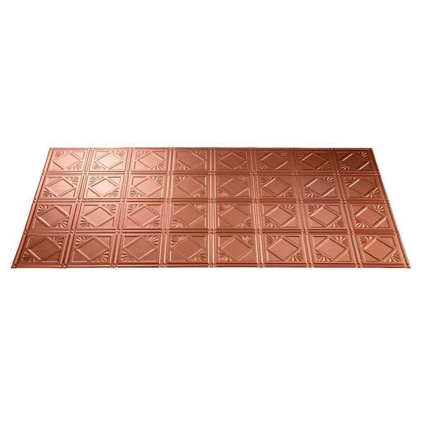 Fasade Traditional 4 2 ft. x 4 ft. Argent Copper Lay-in Ceiling Tile