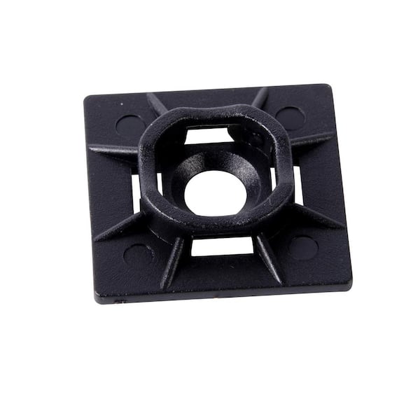 Commercial Electric 1 in. UV Mounting Base, Black (100-Pack)