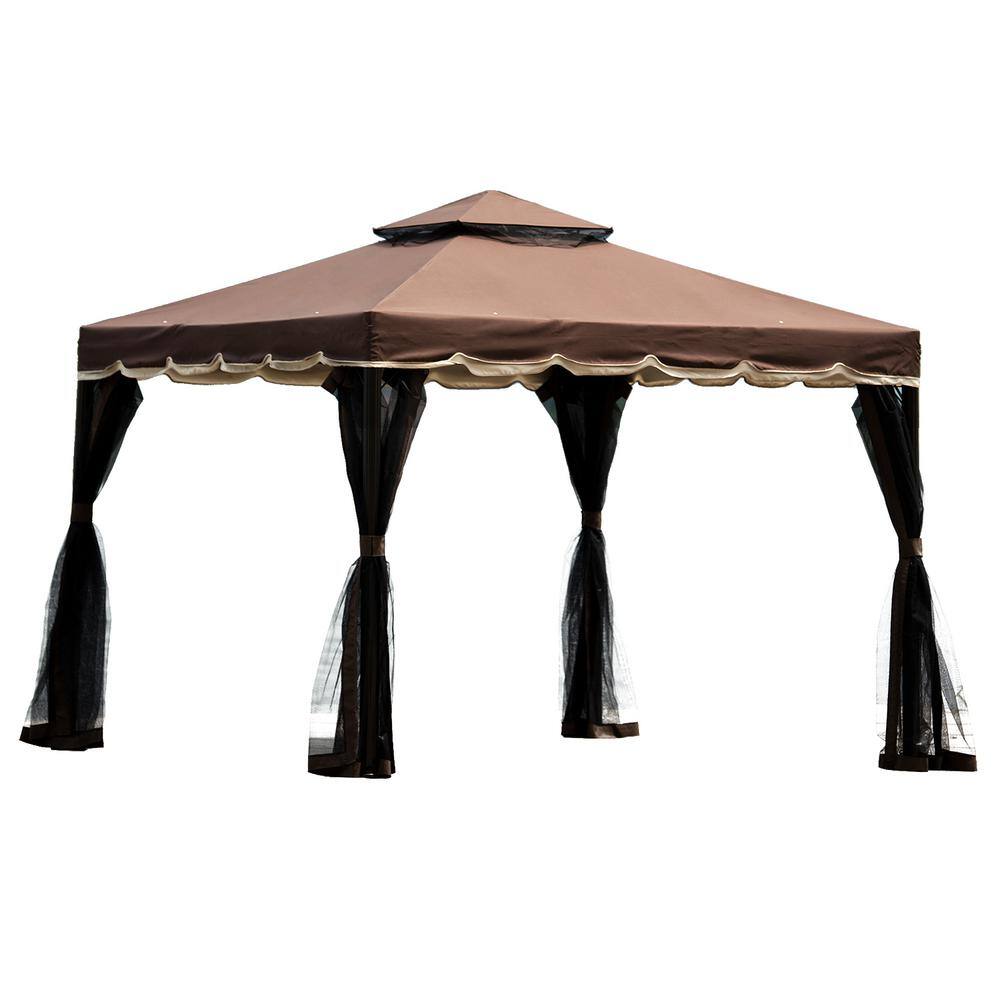 8.8 ft. Brown Steel Vented Dome Top 