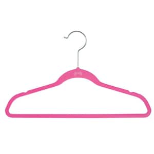 Kids 25-Pack Velvet Hangers in Pink