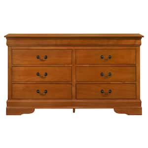 Louis Phillipe 2 6-Drawer Oak Dresser (33 in. x 57 in. x 16 in. )