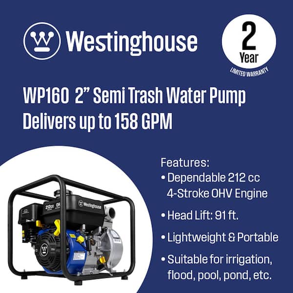 2 in. Gas Powered Semi Trash Water Pump