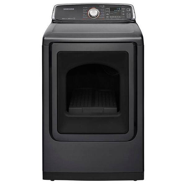 Samsung 7.4 cu. ft. Electric Dryer with Steam in Platinum, ENERGY STAR