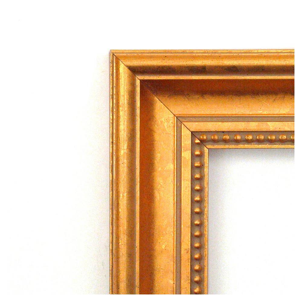 Townhouse Gold Medium Wood Framed Bathroom Vanity Mirror