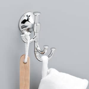 Accolade Wall Mounted Expandable 3-Prong J-Hook Towel Hook in Polished Chrome