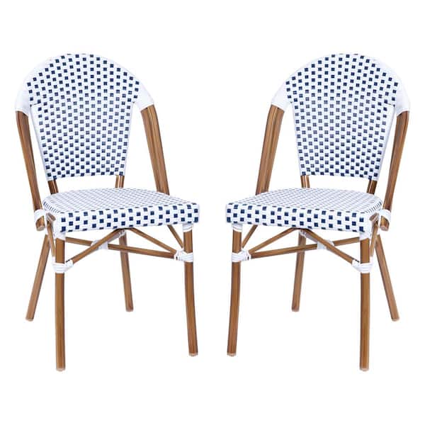Carnegy Avenue Brown Aluminum Outdoor Dining Chair in Gray Set of 2