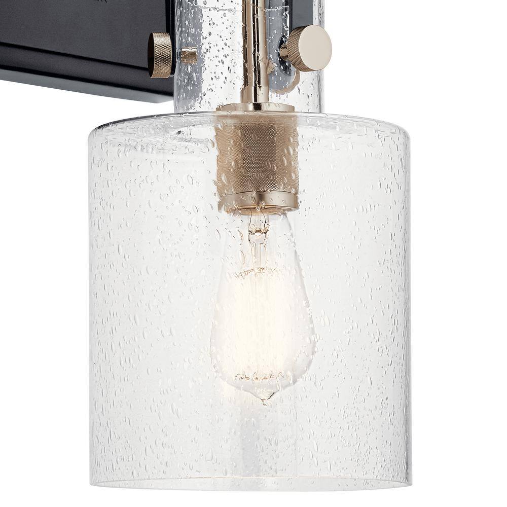 Polished Nickel Modern Outdoor Wall Sconce, 7" x 16.5"