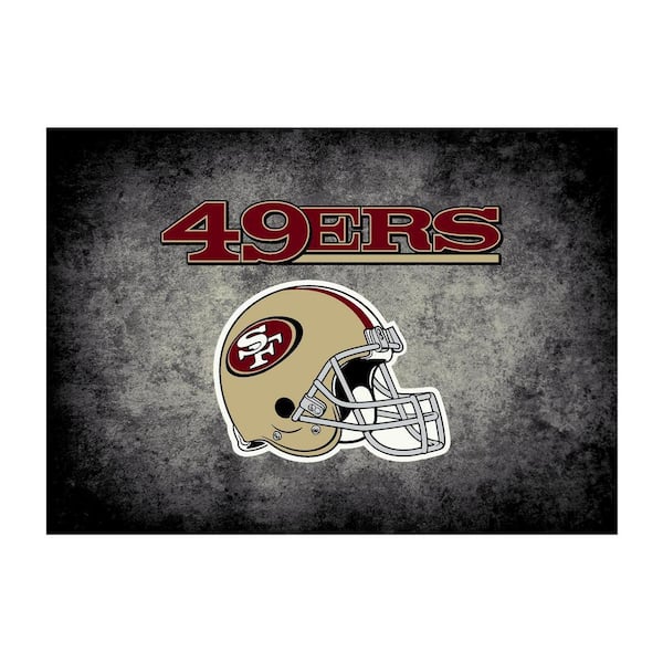 SAN FRANCISCO 49ERS 6 ft. X 8 ft. DISTRESSED RUG