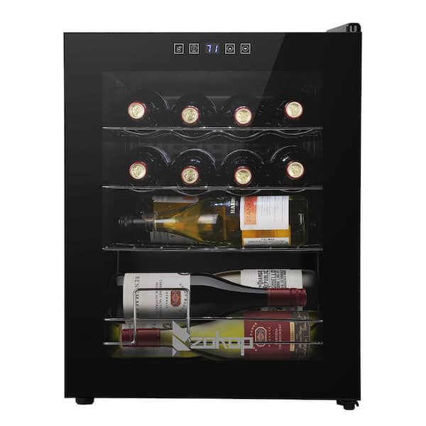 Karl home 17 in. 16-Bottle Compressor Freestanding Wine and Beverage Cooler