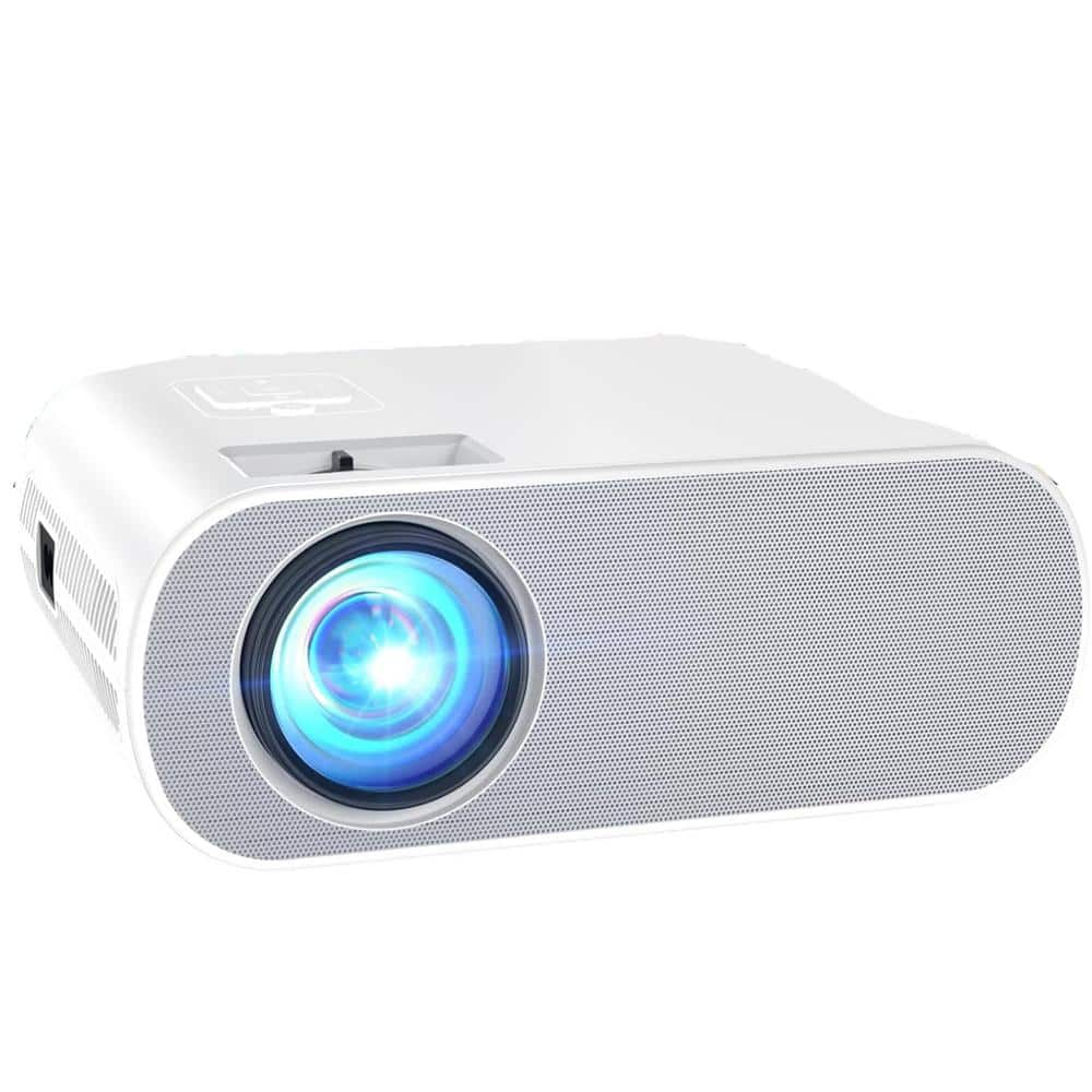 1920 x 1080 Full HD Bluetooth Mini Portable Projector with 8000 Lumens, Speaker &Compatible TV, Smartphone, HDMI, USB -  Lukyamzn, PH012LT007