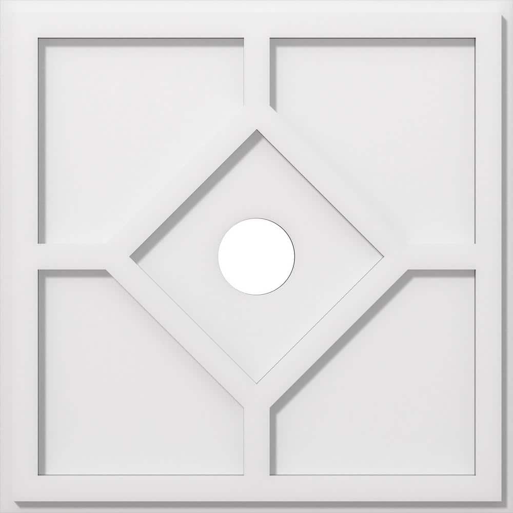 20" White PVC Contemporary Ceiling Medallion