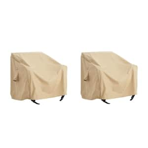 Avenleigh Beige Weather Resistant Outdoor Patio Club Chair Covers, Set of 2