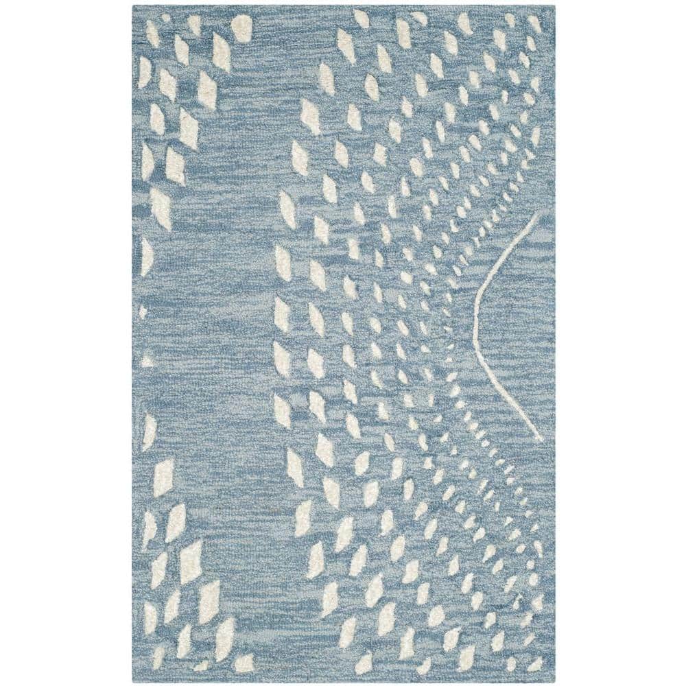Bella Blue/Ivory Doormat 3 ft. x 4 ft. Floral Area Rug price history on PriceWatchPro