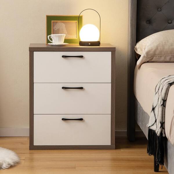 3-Tier Drawers Nightstand Chest Dresser Organizer Storage deals Bedroom Cabinet