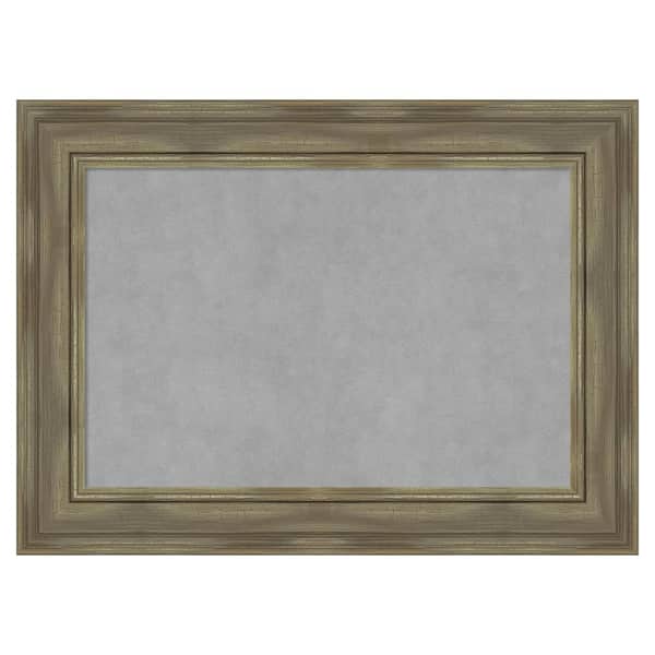 Amanti Art Alexandria Greywash 30 in. x 22 in. Framed Magnetic Board