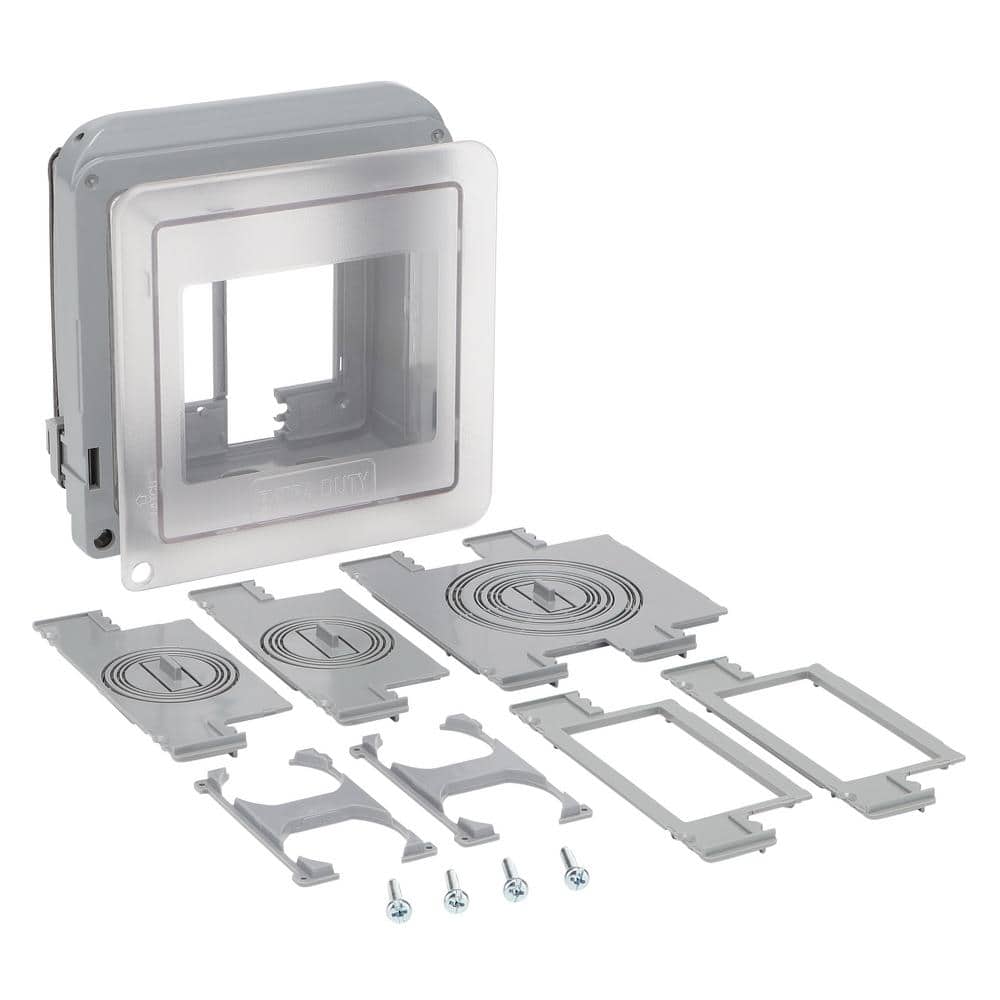 2-Gang Extra Duty Non-Metallic Low Profile While-In-Use Weatherproof Horizo