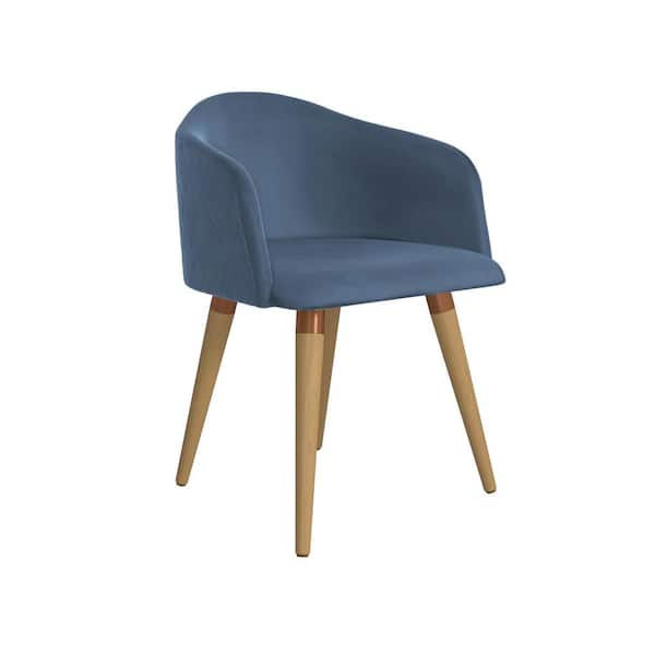 Luxor Scarsdale Blue Velvet Matelass Accent Chair