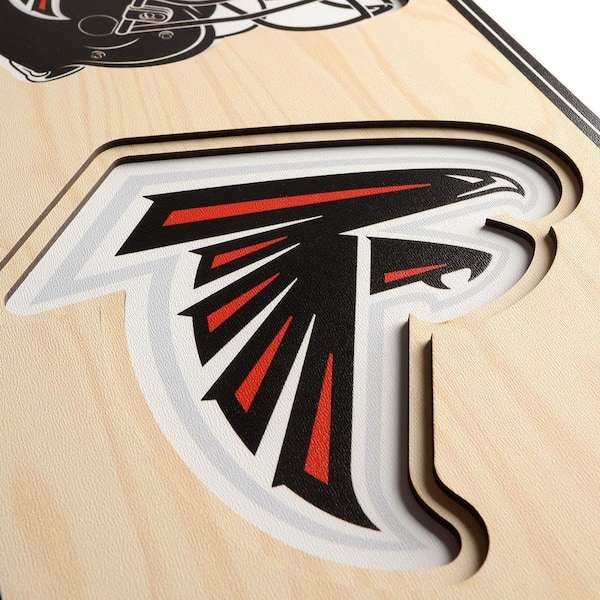 NFL Atlanta Falcons Wooden 8 in. x 32 in. 3D Stadium Banner-Mercedes-Benz Stadium