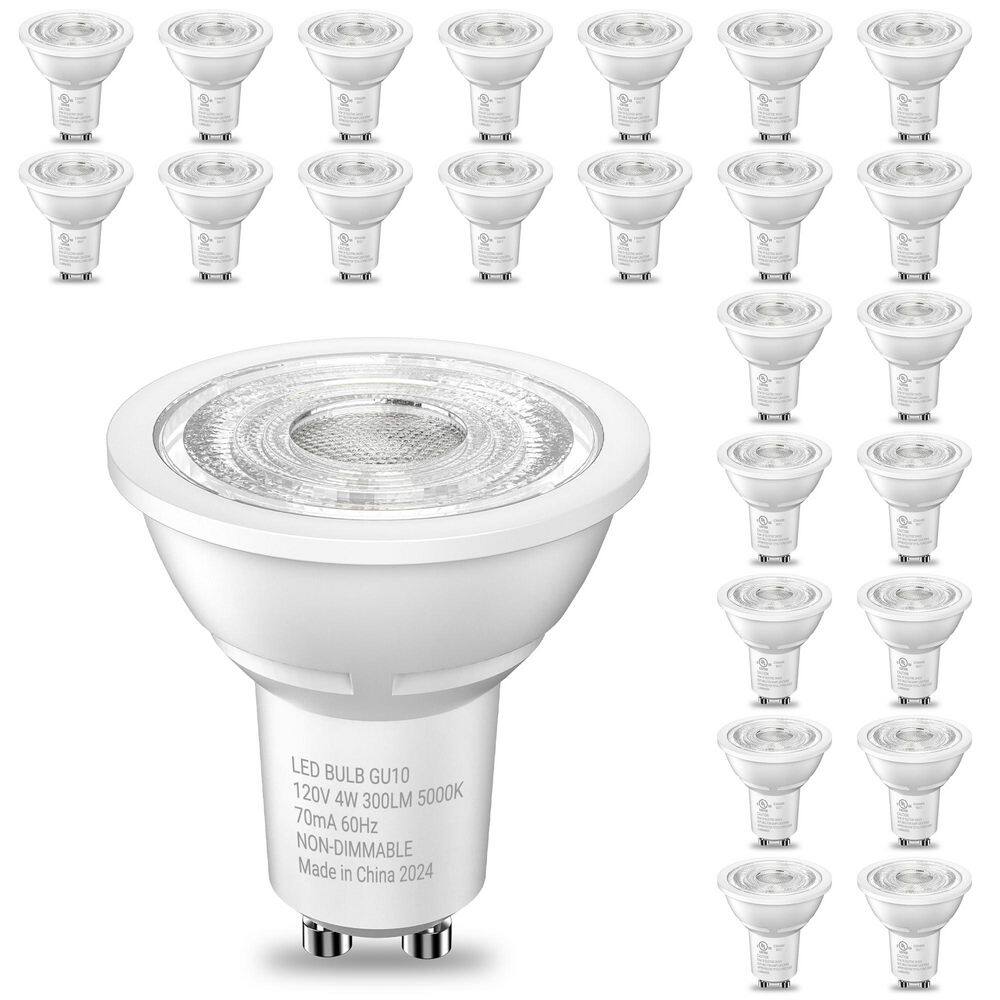 35-Watt Equivalent GU10 No-Dimmable Track Lighting 80+ CRI Frosted Flood LED Light Bulb, Daylight White 5000K (24-Pack) price history on PriceWatchPro