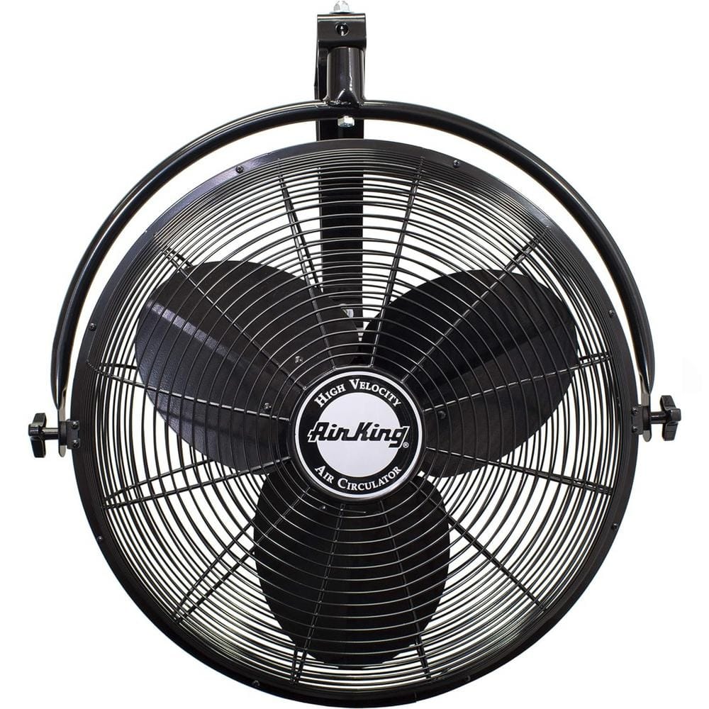 20 in. 3-Speed Industrial Grade Wall Mount Fan, Black