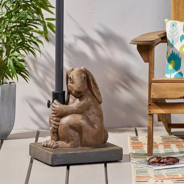 elephant patio umbrella stand Noble House Finchley Elephant 58.11 lbs. Concrete Outdoor Patio Umbrella  Base in Grey 71684
