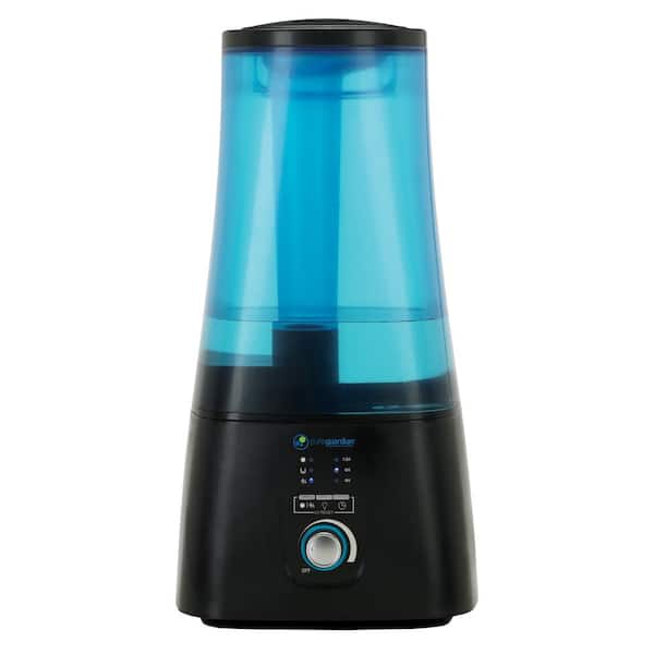Pure Guardian 2 gal. Ultrasonic Warm and Cool Mist Humidifier, Rooms up to 380 sq. ft., Blue/White, with UV-C, 100 Hour Runtime on Low