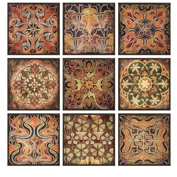IMAX 12.25 in. x 12.5 in. Tuscan Wood Wall Panel (Set of 9)