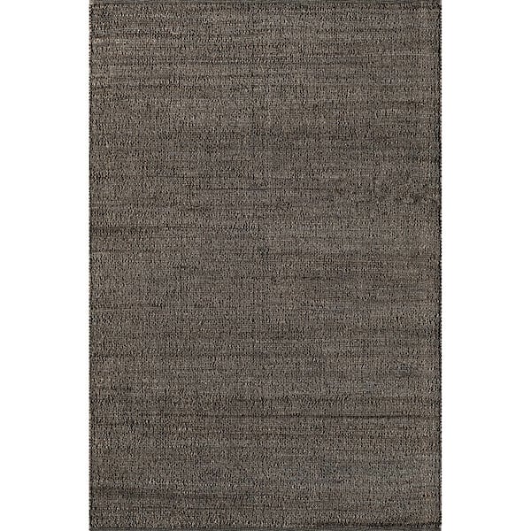 Charcoal Doormat 2 ft. x 3 ft. Elfriede Farmhouse Jute Blend Area Rug Accent Rug