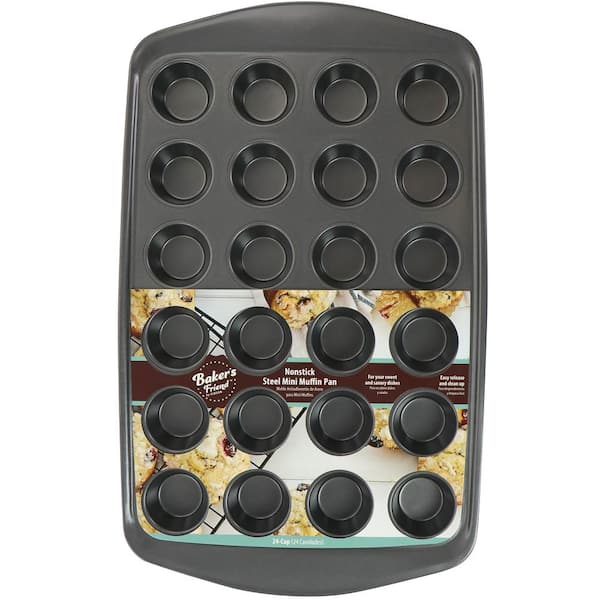 24-Cup Baker's Friend nonstick Steel Mini Muffin Pan