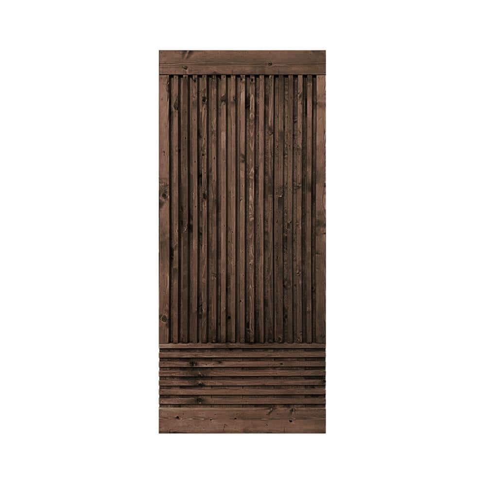 38 in. x 84 in. Japanese Series Pre Assemble Espresso Stained Wood Interior Sliding Barn Door Slab price history on PriceWatchPro