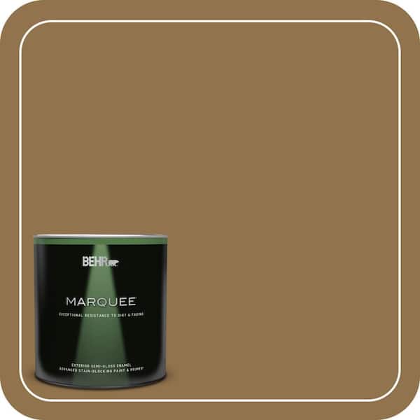 BEHR MARQUEE 1 qt. #N290-7 Marrakech Brown Semi-Gloss Enamel Exterior Paint & Primer