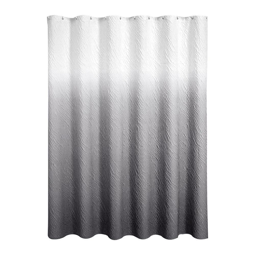 Grey Ombre 72 x 72 Fabric Shower Curtain with 3D Geometric Embossed Texture Waterproof Wrinkle Resistant Farmhouse Decor price history on PriceWatchPro