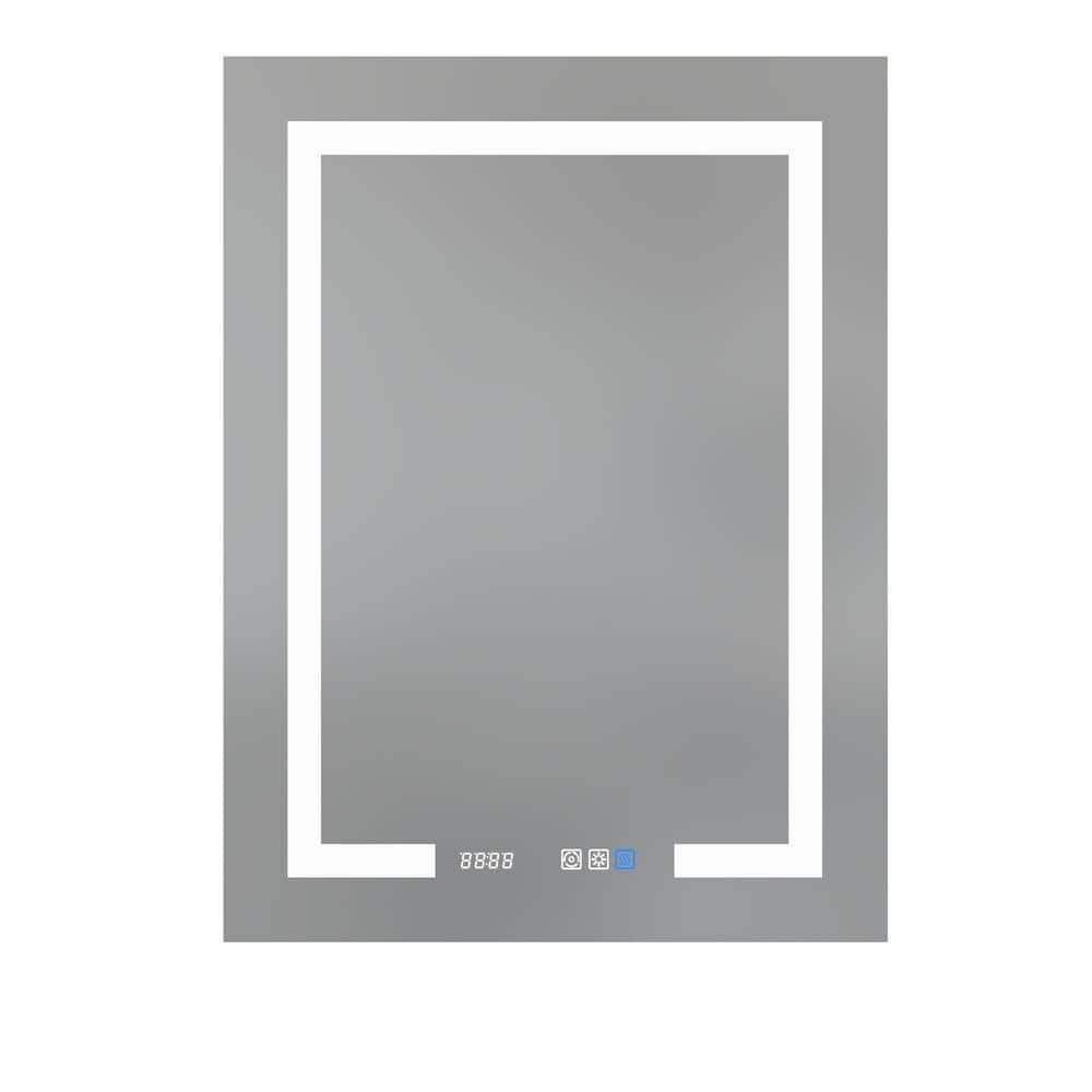 24 in. W x 32 in. H Rectangular Sliver Aluminum Medicine Cabinet with Mirro