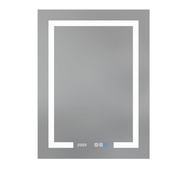 24 in. W x 32 in. H Rectangular Sliver Aluminum Medicine Cabinet with Mirror