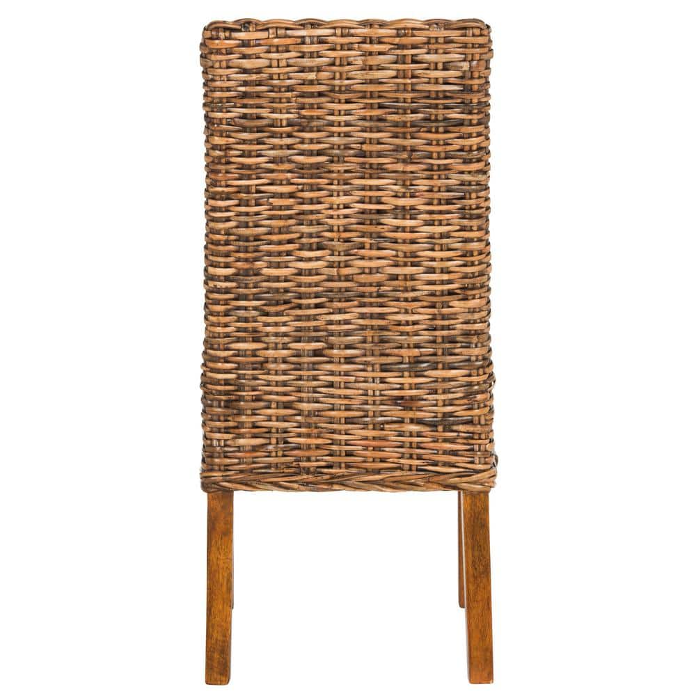 Sanibel High Back Brown Wood and Cane Side Chair