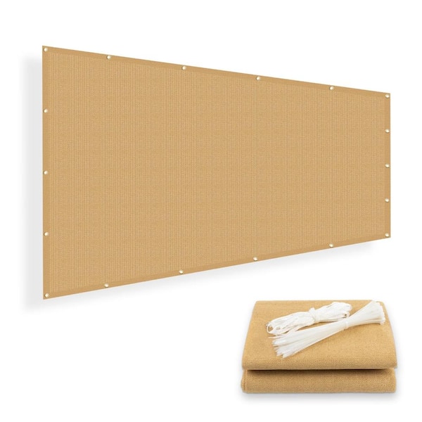 Shade Cloth 10x20 FT Sun Shade Screen Fabric Cover Tarp with Grommets for Pergola Backyard Garden, Sand