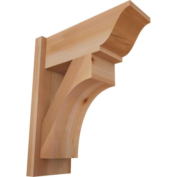 Ekena Millwork 8 in. x 22 in. x 18 in. Western Red Cedar Westlake Traditional Smooth Outlooker