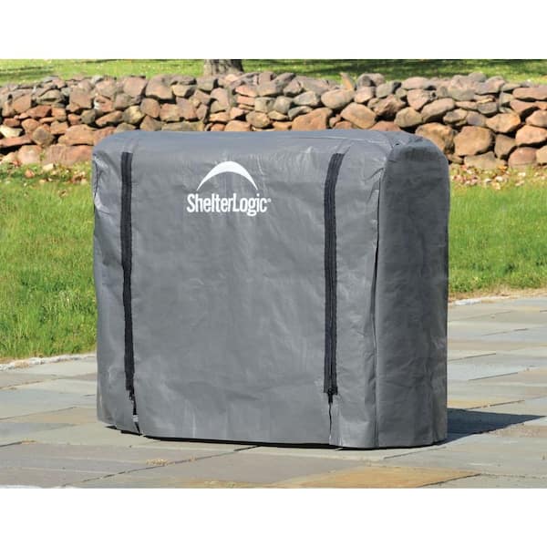 4 ft. W x 3 ft. H x 1 ft. D Universal Full-Length Firewood Rack Cover with 2-Zipper Closure and Anti-Fungal Properties